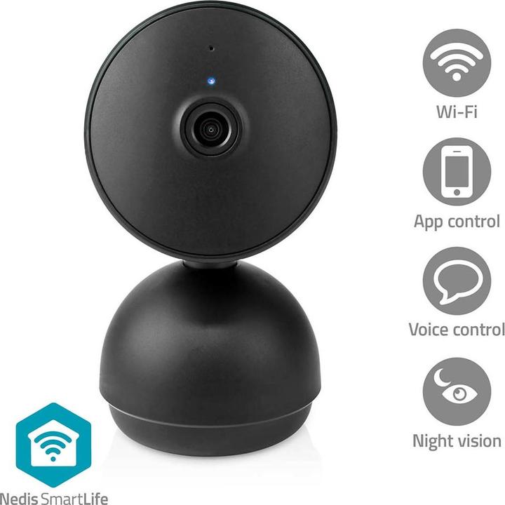 Actual product image Nedis SmartLife Indoor Camera Wi-Fi - Black (1920 x 1080 Pixels)