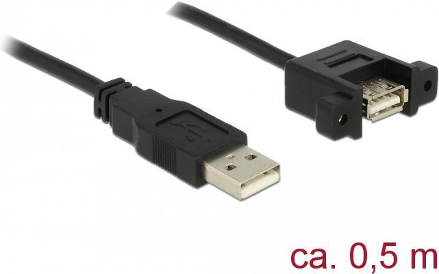 Image du produit Delock Câble d'extension USB (0.50 m, USB 2.0)