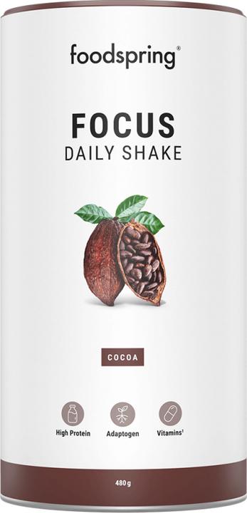 Actual product image Foodspring Daily Shake - Focus (Cocoa, 1 pcs., 480 g)