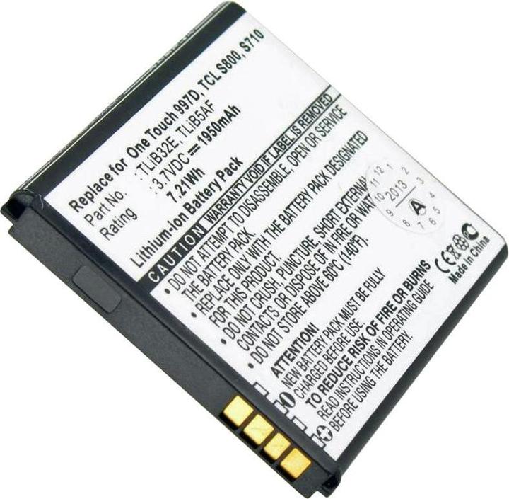 Actual product image Alcatel Battery One Touch 997, One Touch 997D