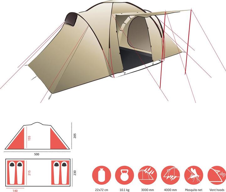 Image du produit Grand Canyon Atlanta 4 (Tente igloo, 11.15 kg, 4 personnes)