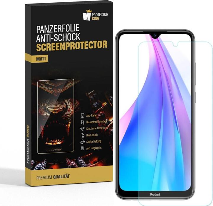 Actual product image Protectorking 6x Panzerfolie Anti-Shock matt entspiegelt (6 Piece, Xiaomi Redmi Note 8 Pro)