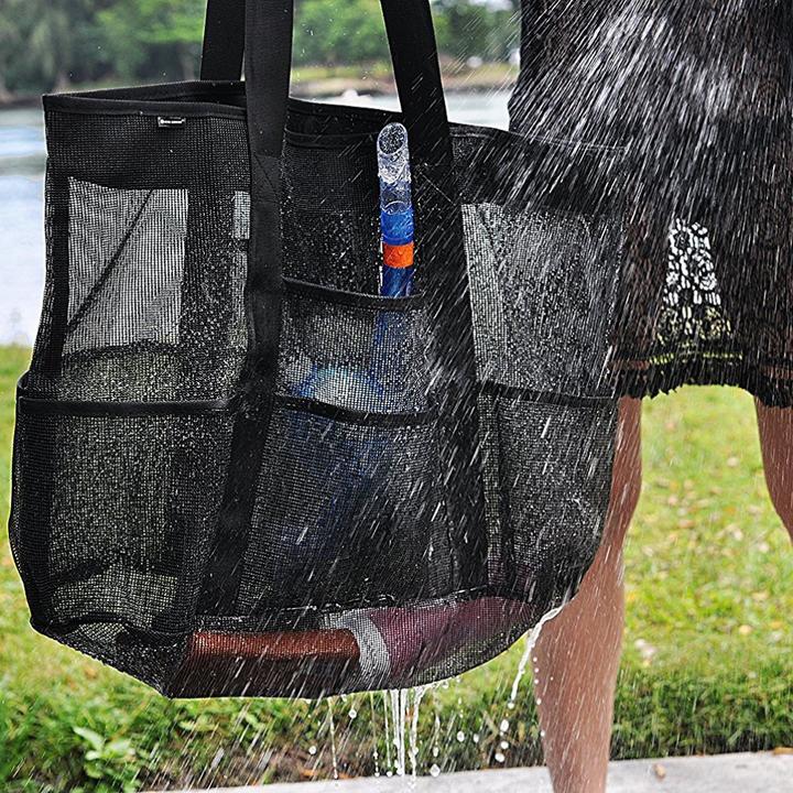 Immagine prodotto Cover-Discount Borsa da spiaggia in rete senza sabbia Borsa da bagno Rete per riporre gli oggetti