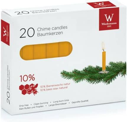 Produktbild Wiedemann Baumkerze Bienenwachs 20 Stück natur (20 Stk.)