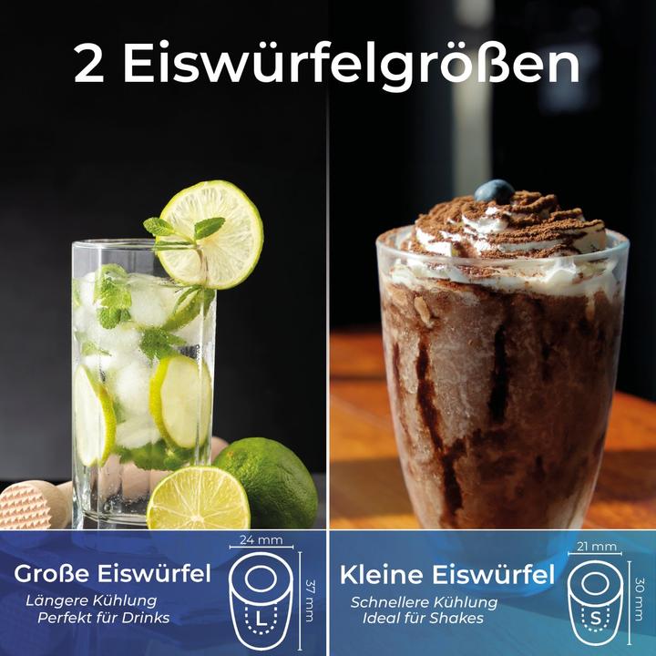 Immagine prodotto KLAMER Eiswürfelmaschine 2.1 L Wassertank, 120 W Ice Maker