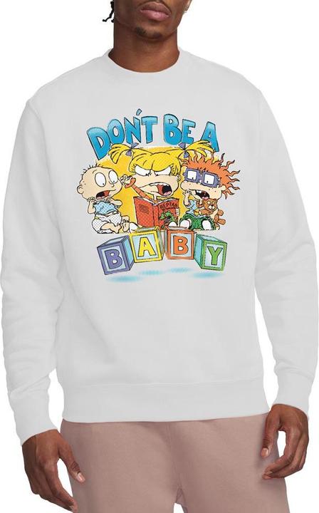 Actual product image Rugrats Unisex Adult Don't Be A Baby Blocks Sweatshirt (XXL)