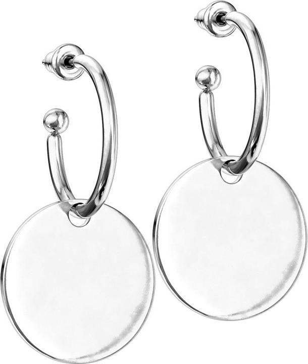Image du produit Star Piercing Boucles d'oreilles argent pendentif plaque ronde (sans laiton, Acier chirurgical 316L)