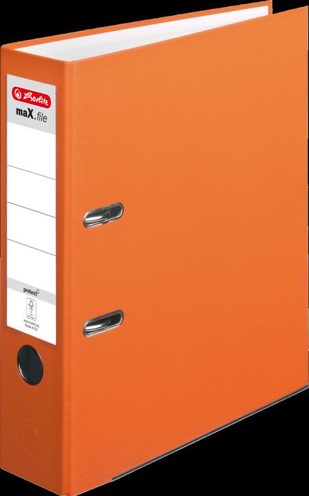 Image du produit Herlitz Chemise maX.file protect, largeur du dos : 80 mm, orange DIN A4, couverture en plastique PP (A4, 80 mm, 1 pièce(s))