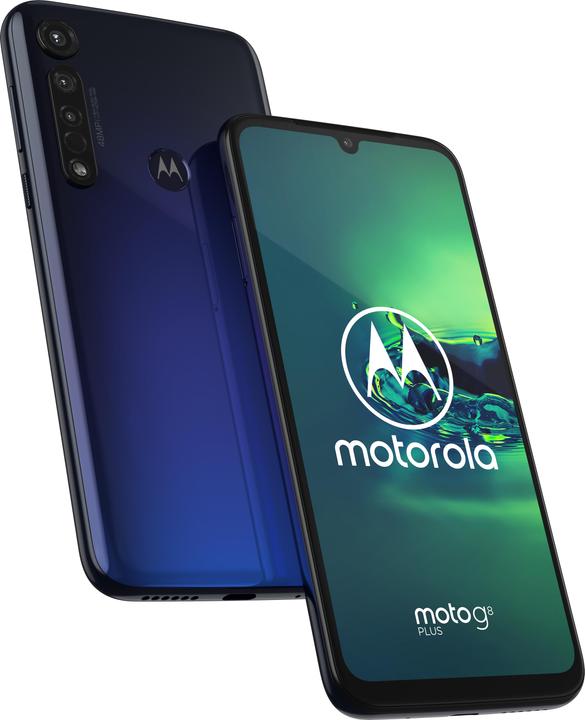 Actual product image Motorola G8 Plus (64 GB, Dark Blue, 6.30", Hybrid Dual SIM, 48 Mpx, 4G)