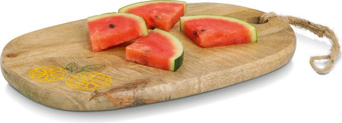 Produktbild Zeller Present Servier- und Schneidbrett Lemon Mangoholz 38x25x2 cm