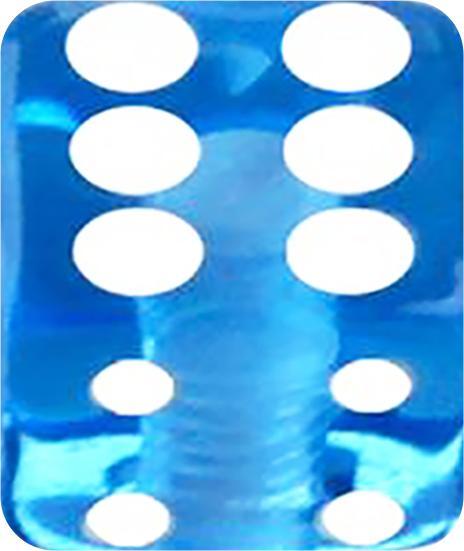 Star Piercing Micro Würfel dunkelblau transparent (ohne Messing, Acryl)
