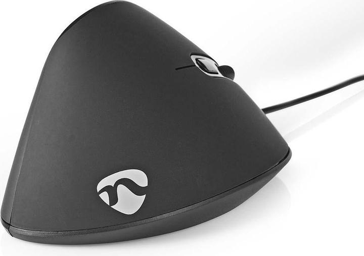 Image du produit Nedis Souris ergonomique filaire - droitier - 6 boutons - 3200 DPI - câble de 1,8 m - noir (Filaire)