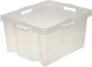Produktbild OKT Aufbewahrungsbox "Multi-Box XL", 24 Liter, natur Farbe: natur-transparent, leer platzsparend steckba (43 x 35 x 23 cm, 24 l)