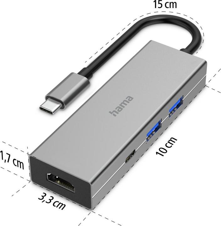 Immagine prodotto Hama USB-C-Multiport Adapter (USB-C, 1 Porti)