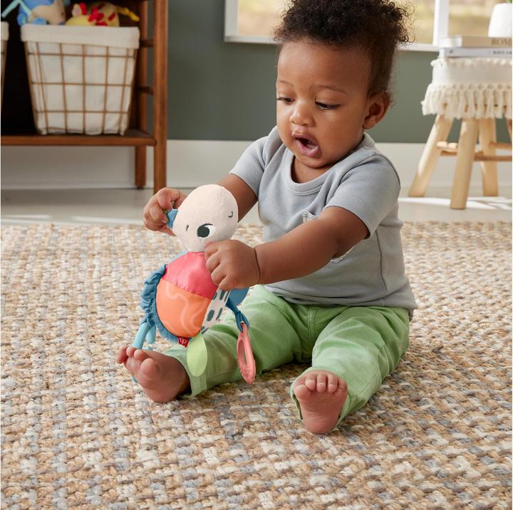 Immagine prodotto Fisher-Price Giocattolo da carrozzina Planet Friends Fleet Turtle con dettagli sensoriali per neonati