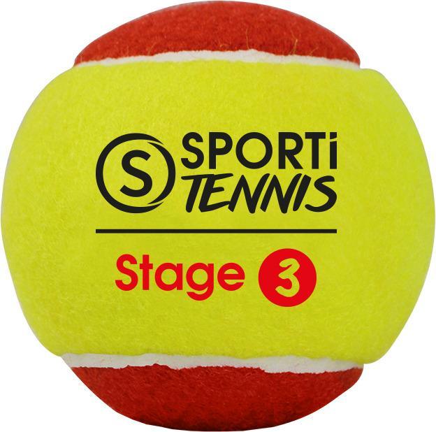Sporti Confezione di 3 palline da tennis stage 3