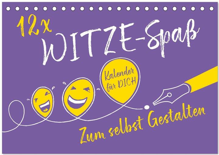 Produktbild 12 x WITZE-Spa - Bastelkalender (Tischkalender 2025 DIN A5 quer), Monatskalender (A5, Deutsch)