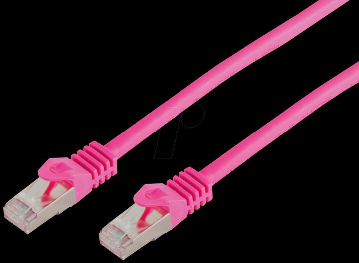 Shiverpeaks Câble de raccordement RJ45 S/FTP PIMFCat.7 raw cable magenta 5.0m (S/FTP, CAT7, 5 m)