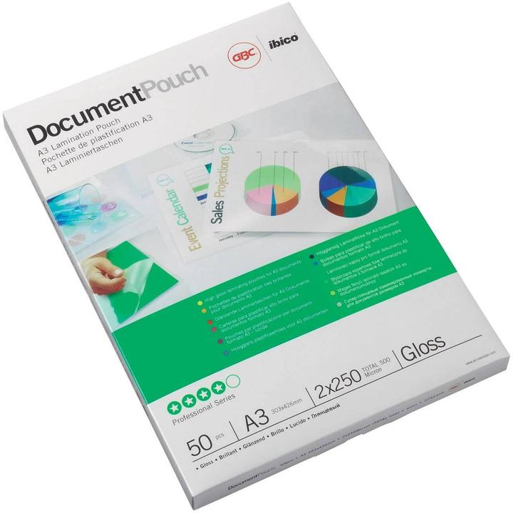 Produktbild GBC DOCUMENT POUCH - Heisslaminier-Folientaschen (A3, 25 Stück, 150 µm)