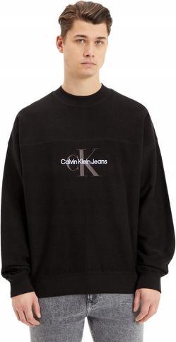 Image du produit Calvin Klein Sweat-shirt texturé Monologo Crew pour hommes (L)