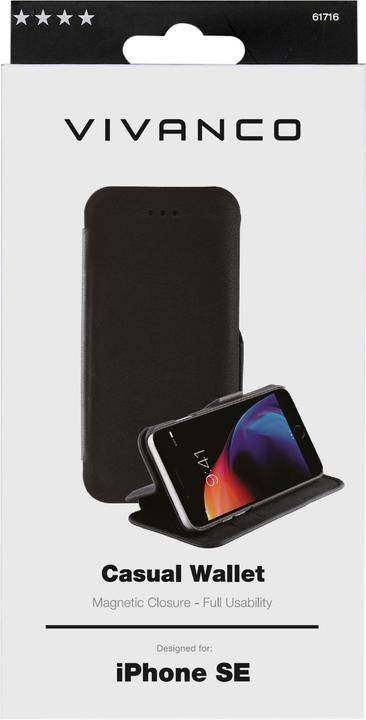 Produktbild Vivanco Casual Wallet für iPhone SE (2.Gen) 8/7/6S (Apple iPhone 7, Apple iPhone 8, Apple iPhone SE (2nd Gen), Apple iPhone 6s)