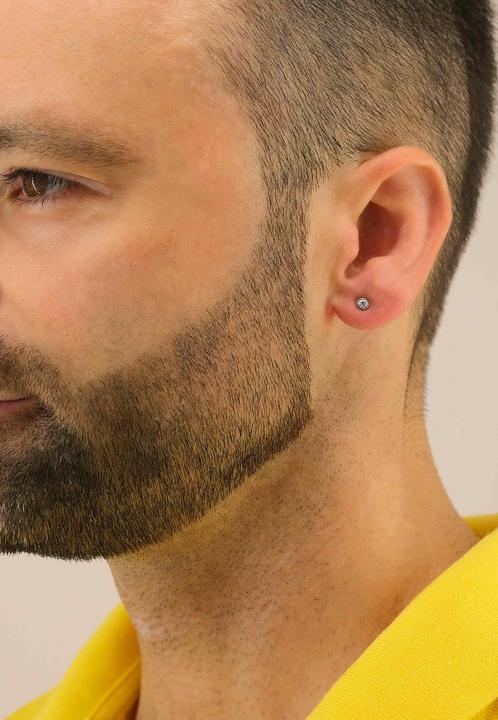 Image du produit Muau Boucles d'oreilles monture à cadre (Or blanc 750)