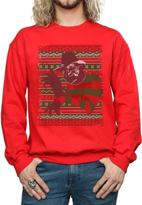 Actual product image Absolute Cult Mens Christmas Fair Isle Sweatshirt (L)