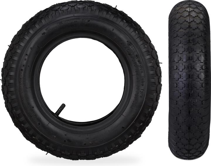 Actual product image Relaxdays Wheelbarrow Wheel 4.80 4., Solid Rubber