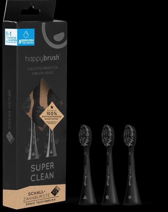 Immagine prodotto happybrush ECO VIBE 3 spazzole collegabili Tutto nero (3 x)