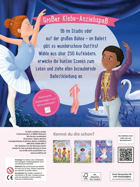 Actual product image First sticker dress-up dolls - ballet