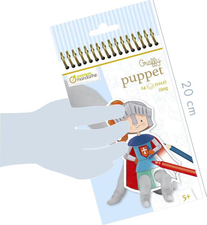 Image du produit Avenue Mandarine Bloc de coloriage Graffy Puppet 24 feuilles, chevaliers et dragons