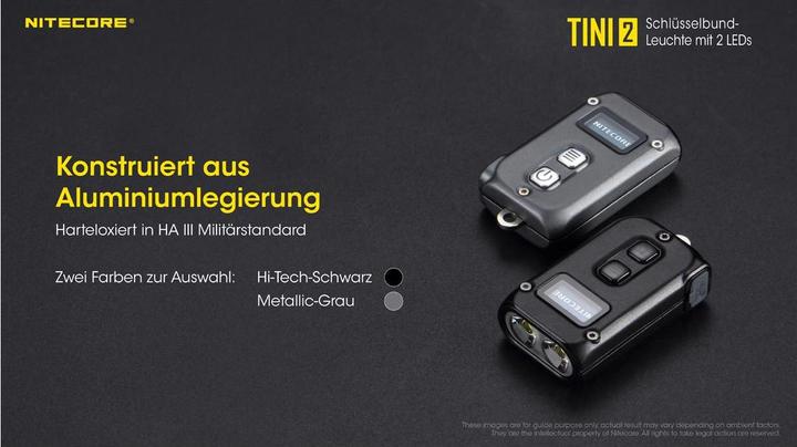 Produktbild Nitecore TINI 2 - 500 Lumen, schwarz (4.70 cm, 500 lm)