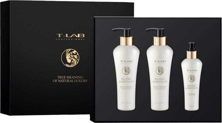 Produktbild T-Lab Professional Blond Ambition Ritual Set for Blondes Purple Shampoo 300 ml + Purple Treatment 30 (Haarpflege set)