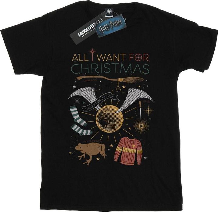 Actual product image Womens/Ladies All I Want For Christmas Cotton Boyfriend T-Shirt (3XL)