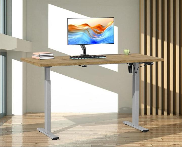 Produktbild VCM Schreibtisch verstellbar Lona 110x80 si (110 x 80 x 120 cm)