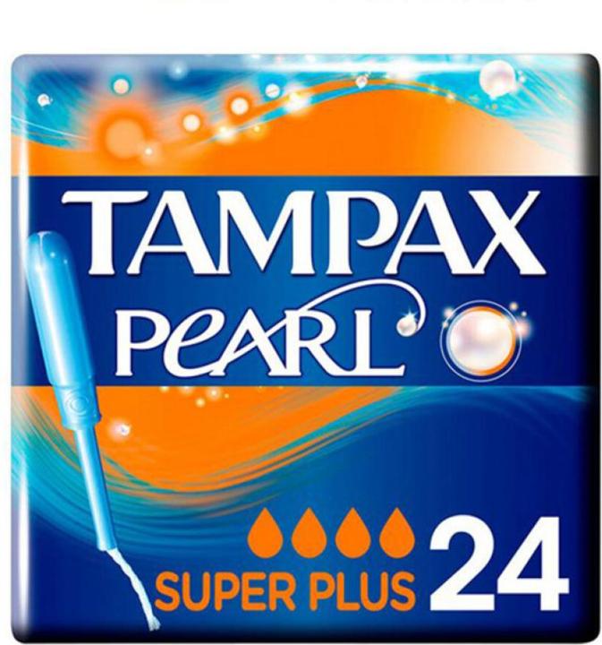 Actual product image Tampax Pearl Super Plus, Blue, White, 24 pieces (24 x)