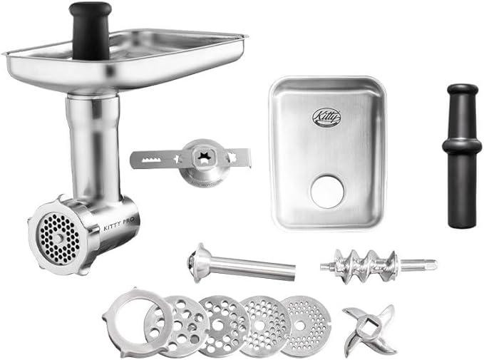 Immagine prodotto Kitty Professional Tritacarne professionale "Shredder" - Tritacarne in acciaio inox con perforazione...