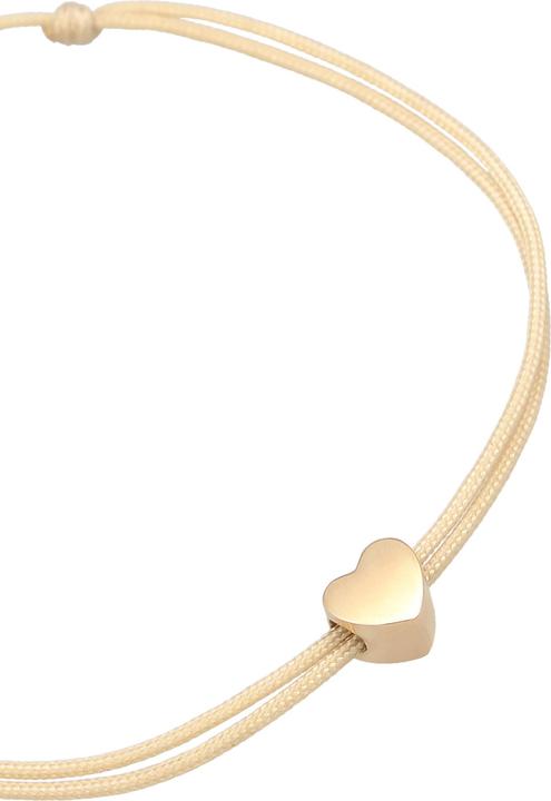 Actual product image Elli Bracelet Heart Love Trend Textile Bracelet 925 Silver (16 cm, Nylon, 925 sterling silver, No stone)