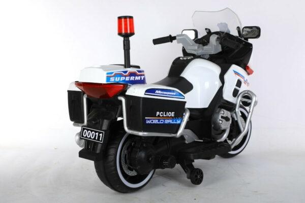 Actual product image Es-toys Elektro Kindermotorrad Polizei 011- 12V7A Akku – mit Stützräder, Musik und Lichter (12 V)