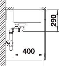 Immagine prodotto Blanco Andano 340/180-U (Lavello sottopiano, 44 cm, 58.50 cm)