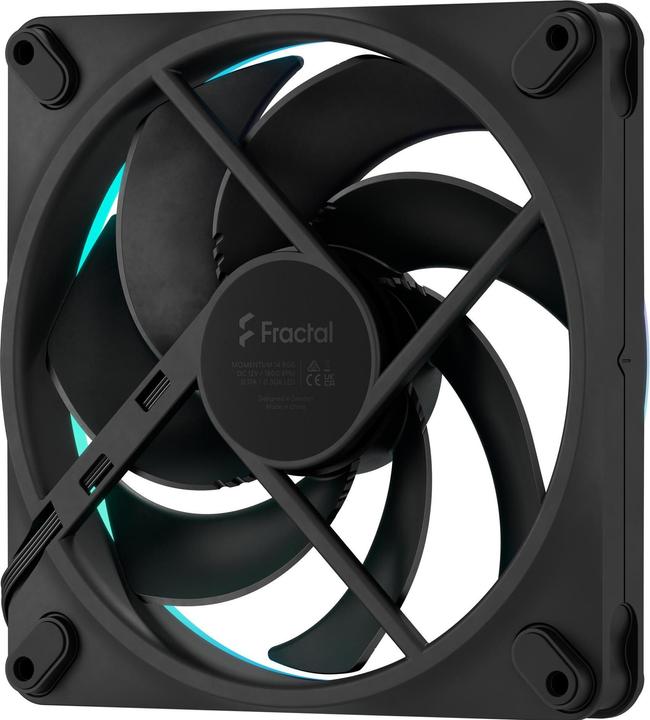 Actual product image Fractal D. Momentum 14 RGB Black (140 mm, 1 x)