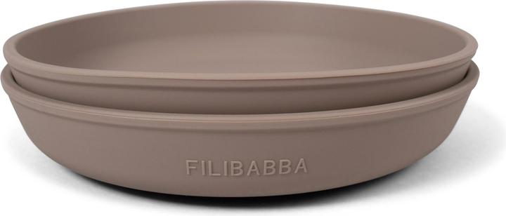 Produktbild Filibabba Silikonteller 2er-Pack - Warm Grey