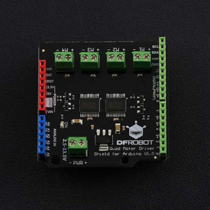Image du produit DFRobot Bouclier de pilote de moteur DC Quad pour Arduino