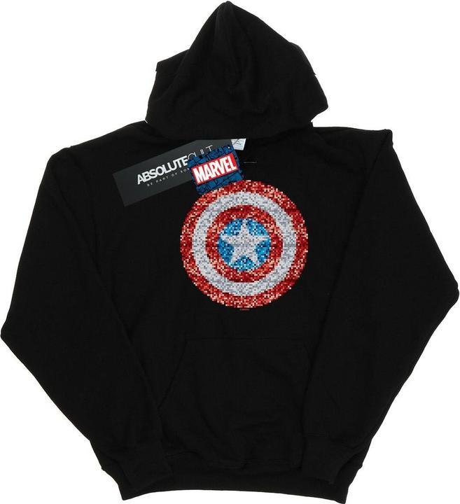 Produktbild Captain America Pixelated Shield Kapuzenpullover (S)