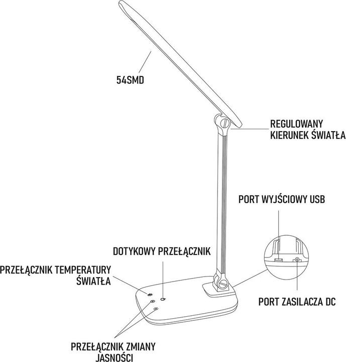 Produktbild Montiss Tischlampe weiss (MT042)