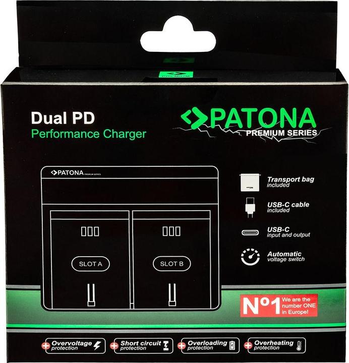 Image du produit Patona Dual PD Canon LP-E6 Serie USB-C (Chargeur)