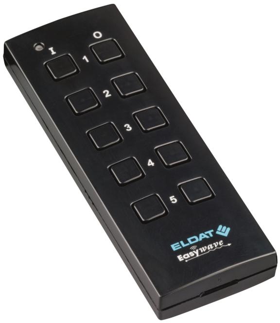 Eldat Handzender RT34E5005-01-22K 5-kanaals, diepzwart RAL9005