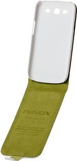 Produktbild Nevox RELINO Case for Samsung Galaxy S3 i9300 i9305 Flip Tasche, white-green, Blister (Samsung Galaxy S3)