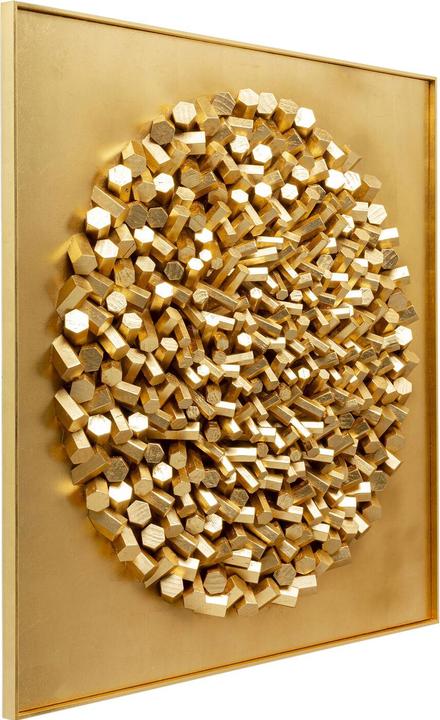 Immagine prodotto Kare Design Oggetto da parete Mikado Gold 120x120cm (120 x 120 cm)