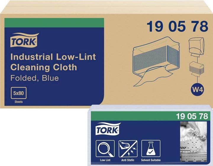 Actual product image Tork Lint Poor Industrial Cleaning Cloths W4 (400 pcs.)